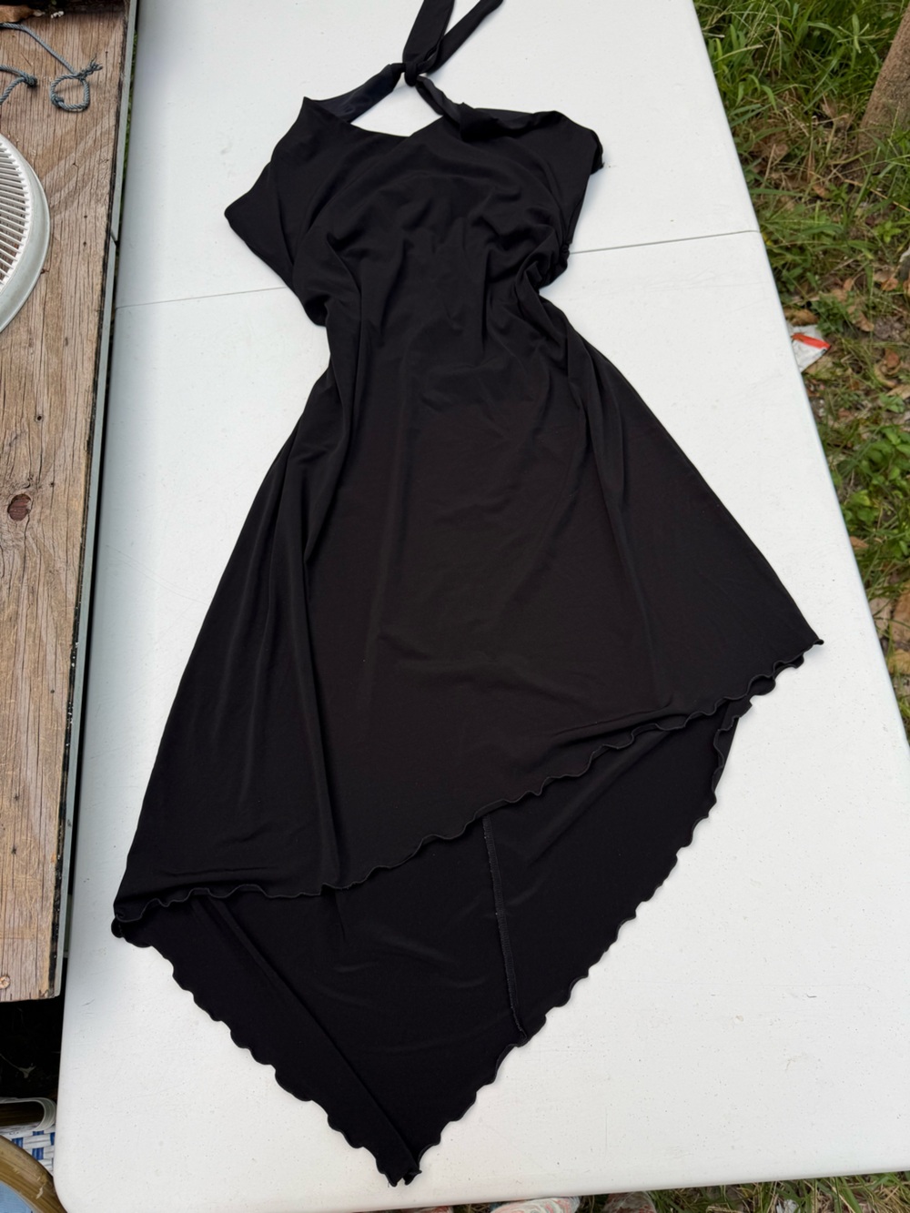 Giorgio Fiorelli Black Asymmetrical Draped Sleeveless Dress